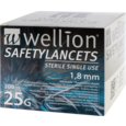 Sie sehen eine Packung Wellion Safetylancets 25G, 200 Stück, Produktbild: 01 Wellion Safetylancets 25G, 200 Stück, A-Nr.: 4617602 - 01