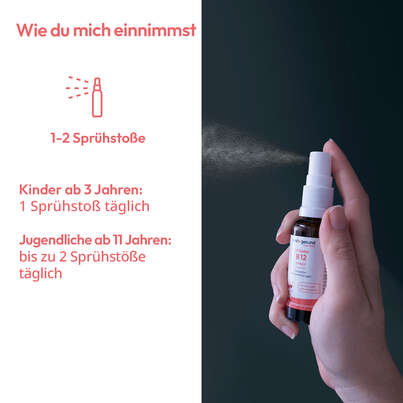 Vitamin B12 Spray | für Kinder &amp; Jugendliche I für bis zu 6 Monate I Vegan | Tagesbedarf von 10 µg pro Sprühstoß, A-Nr.: 5895728 - 03