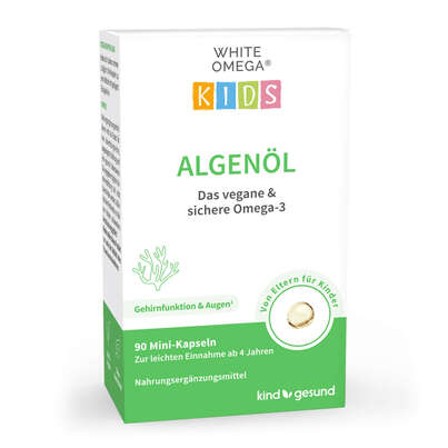 Algenöl Kapseln für Kinder – veganes Omega-3 – ohne Carrageen – 330 mg DHA aus Algen, A-Nr.: 5614209 - 01