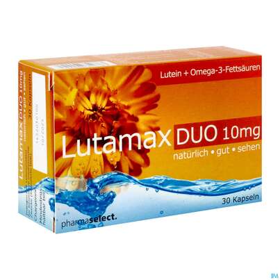 Sie sehen eine Packung Lutamax Kapseln Duo 10mg 30st, Produktbild: 02 Lutamax Kapseln Duo 10mg 30st, A-Nr.: 3172724 - 02