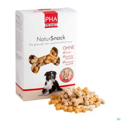 Sie sehen eine Packung Veterinaerprodukte Pha Natursnack F Hunde 200g, Produktbild: 04 Veterinaerprodukte Pha Natursnack F Hunde 200g, A-Nr.: 4235013 - 04