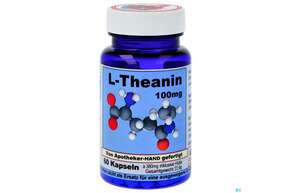 Sie sehen eine Packung L-theanin Kapseln 100mg 60st, Produktbild: 01 L-theanin Kapseln 100mg 60st, A-Nr.: 4057310 - 01