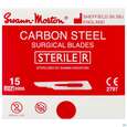 Sie sehen eine Packung Skalpellklingen Swann Morton Gr 15 Smks15 1pk, Produktbild: 01 Skalpellklingen Swann Morton Gr 15 Smks15 1pk, A-Nr.: 0952864 - 01