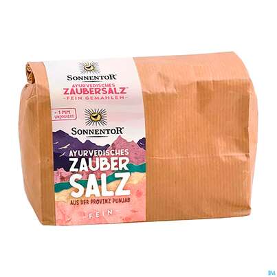 Sie sehen eine Packung Sonnentor Ayurv Zaubsalz Fein 90710 1kg, Produktbild: 06 Sonnentor Ayurv Zaubsalz Fein 90710 1kg, A-Nr.: 4145735 - 06