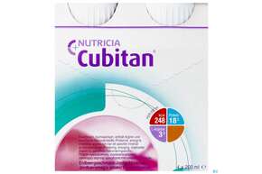 Sie sehen eine Packung Cubitan 200ml Erdbeere 4st, Produktbild: 01 Cubitan 200ml Erdbeere 4st, A-Nr.: 3206015 - 01