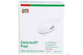 Sie sehen eine Packung Debrisoft Pad 10x 10cm 5st, Produktbild: 01 Debrisoft Pad 10x 10cm 5st, A-Nr.: 4611953 - 01
