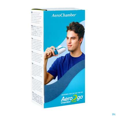 Sie sehen eine Packung Inhalatoren U.zubehoer Aero Chamber Aero2go 1st, Produktbild: 04 Inhalatoren U.zubehoer Aero Chamber Aero2go 1st, A-Nr.: 5614681 - 04