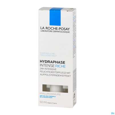 Sie sehen eine Packung La Roche Posay Gesichtspflege Hydraphase/intense Reichh.trockene Haut 50ml, Produktbild: 02 La Roche Posay Gesichtspflege Hydraphase/intense Reichh.trockene Haut 50ml, A-Nr.: 3443465 - 02