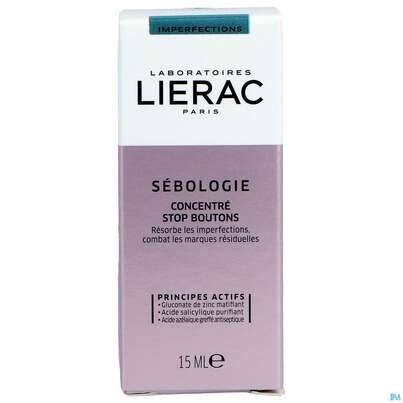 Sie sehen eine Packung Lierac Sebologie Anti-pickel/neu 15ml, Produktbild: 01 Lierac Sebologie Anti-pickel/neu 15ml, A-Nr.: 4831382 - 01