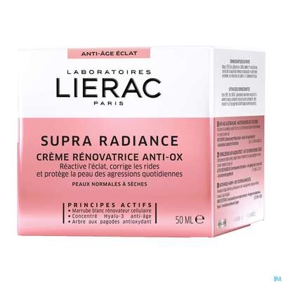 Sie sehen eine Packung Lierac Supra Radiance Creme 50ml, Produktbild: 01 Lierac Supra Radiance Creme 50ml, A-Nr.: 4839998 - 01