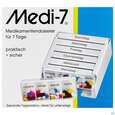 Sie sehen eine Packung Medikamentendosierer Medi-7 -pharmag 1 Woche Weiss 1st, Produktbild: 01 Medikamentendosierer Medi-7 -pharmag 1 Woche Weiss 1st, A-Nr.: 2588368 - 01
