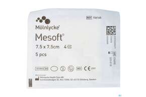 Vlieskompressen Mesoft/set Steril 7,5x 7,5cm 5st, A-Nr.: 1652294 - 01