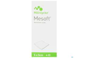 Vlieskompressen Mesoft Unsteril 5x 5cm 100st, A-Nr.: 1652199 - 01