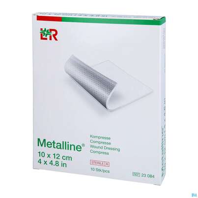Kompressen Metalline-lohmann Entkeimt 10x 12cm 10st, A-Nr.: 0191477 - 04