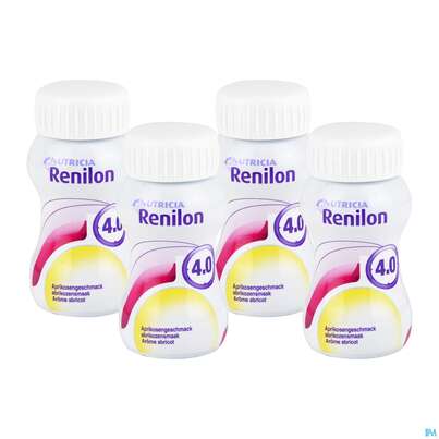 Sie sehen eine Packung Renilon 125ml Vitalflasche 4.0 Aprikose 24st, Produktbild: 01 Renilon 125ml Vitalflasche 4.0 Aprikose 24st, A-Nr.: 4119726 - 01