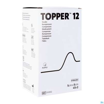 Kompressen Topper 12 Steril Ts1052 5x 5cm 45x2 90st, A-Nr.: 2198118 - 02