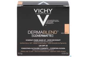 Sie sehen eine Packung Vichy Dermablend Covermatte 45 9,5g, Produktbild: 01 Vichy Dermablend Covermatte 45 9,5g, A-Nr.: 4759963 - 01
