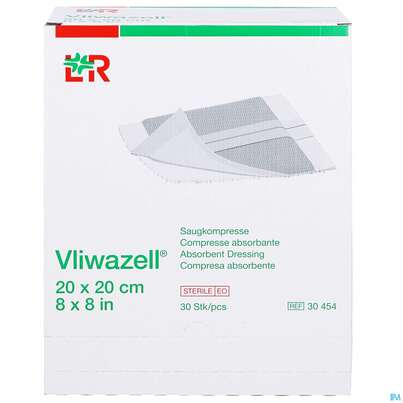 Vliwazell Saugkompresse Steril 20x 20cm 30st, A-Nr.: 3707467 - 01