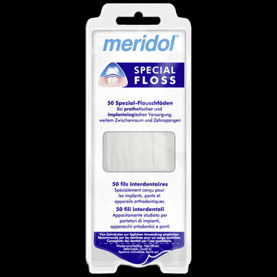 meridol® Special-Floss Spezial-Zahnseide 50 Stk., A-Nr.: 5173780 - 01