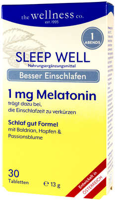 Wellness Sleep Well Tabletten, 30 Stück pro Packung, A-Nr.: 4998024 - 01