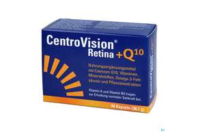 Sie sehen eine Packung Centrovision Kapseln Retina/+q10 60st, Produktbild: 01 Centrovision Kapseln Retina/+q10 60st, A-Nr.: 5817409 - 01