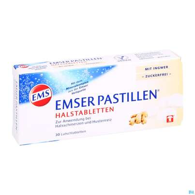 Emser Pastillen Zuckerfrei +ingwer 30st, A-Nr.: 4858004 - 03