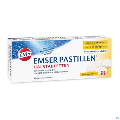 Emser Pastillen Zuckerfrei +vanille (o.menthol) 30st, A-Nr.: 4371265 - 03