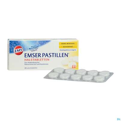 Emser Pastillen Zuckerfrei +vanille (o.menthol) 30st, A-Nr.: 4371265 - 04