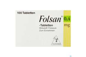 Folsan Tabl 0,4mg 100st, A-Nr.: 2423259 - 01