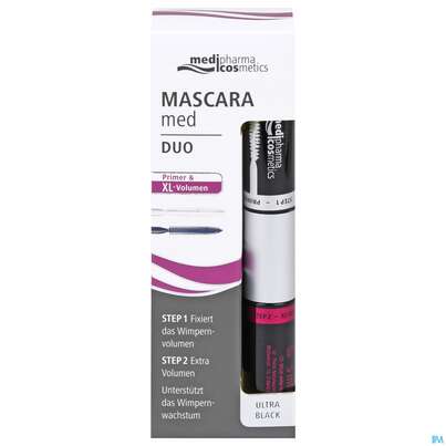 Sie sehen eine Packung Mascara Med Duo Primer +xl Volumen 10ml, Produktbild: 01 Mascara Med Duo Primer +xl Volumen 10ml, A-Nr.: 5159805 - 01