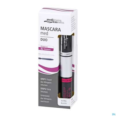 Sie sehen eine Packung Mascara Med Duo Primer +xl Volumen 10ml, Produktbild: 02 Mascara Med Duo Primer +xl Volumen 10ml, A-Nr.: 5159805 - 02