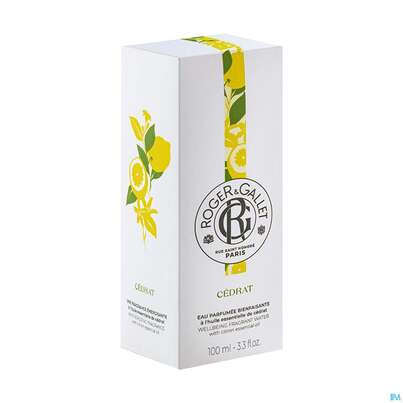 Sie sehen eine Packung Roger&gallet Cédrat Duftendes Wohlfühl-wasser 100ml, Produktbild: 06 Roger&gallet Cédrat Duftendes Wohlfühl-wasser 100ml, A-Nr.: 5668932 - 06