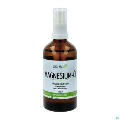 Sie sehen eine Packung Magnesium Oel Spruehflasche Sanuvit 100ml, Produktbild: 02 Magnesium Oel Spruehflasche Sanuvit 100ml, A-Nr.: 4434416 - 02