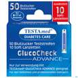 Diagnostika U.zubehoer Testamed Advance Blutzuckerteststreifen +10 Lanzetten 50st, A-Nr.: 5441157 - 01
