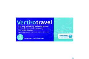 Vertirotravel Sublingualtabl 50mg 4st, A-Nr.: 4963557 - 01