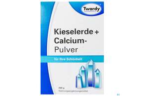 Sie sehen eine Packung Kieselerde +calcium Pulver-twardy 200g, Produktbild: 01 Kieselerde +calcium Pulver-twardy 200g, A-Nr.: 4907240 - 01