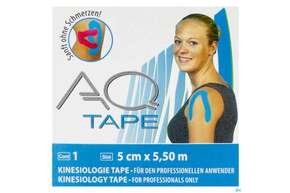 Tape Aq Kinesiologie 5,5mx 5cm Rolle Blau 1st, A-Nr.: 3592490 - 01