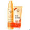 Sie sehen eine Packung Sonnenprodukte Nuxe Sun Spray Spf50+ Shampoon +nuxe After Sun 100ml Gwp 1st, Produktbild: 01 Sonnenprodukte Nuxe Sun Spray Spf50+ Shampoon +nuxe After Sun 100ml Gwp 1st, A-Nr.: 5763599 - 01