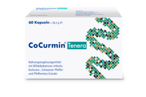 Sie sehen eine Packung CoCurmin Tenera Kapseln (60 Kapseln), Produktbild: 01 CoCurmin Tenera Kapseln (60 Kapseln), A-Nr.: 4843741 - 01