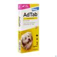 Sie sehen eine Packung Adtab F Hunde Kautabl 112mg (2,5-5,5kg) 3st, Produktbild: 02 Adtab F Hunde Kautabl 112mg (2,5-5,5kg) 3st, A-Nr.: 5530599 - 02