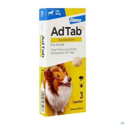 Adtab F Hunde Kautabl 900mg (22-45kg) 3st, A-Nr.: 5530636 - 02