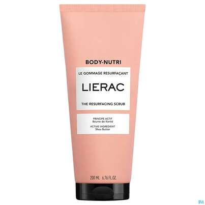 Sie sehen eine Packung Lierac Body-nutri The Resurfacing Scrub 200ml, Produktbild: 01 Lierac Body-nutri The Resurfacing Scrub 200ml, A-Nr.: 5849757 - 01