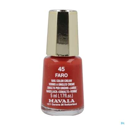 Sie sehen eine Packung Mavala Nagellacke 45 Faro 5ml, Produktbild: 04 Mavala Nagellacke 45 Faro 5ml, A-Nr.: 5426206 - 04