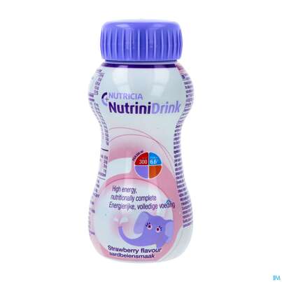 Sie sehen eine Packung Nutrini/drink Flasche 200ml Erdbeer 1st, Produktbild: 02 Nutrini/drink Flasche 200ml Erdbeer 1st, A-Nr.: 5565439 - 02