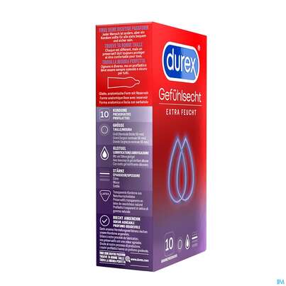 Praeservative Durex Latexkondome Gefuehlsecht Extra Feucht 10st, A-Nr.: 4266574 - 03