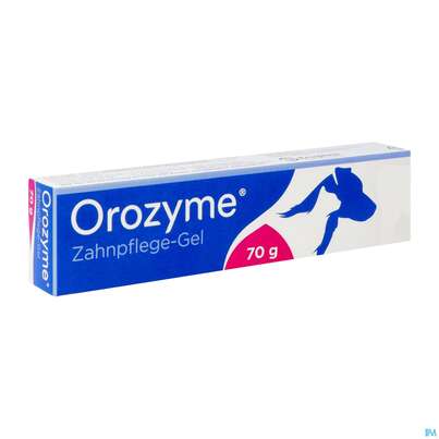 Sie sehen eine Packung Veterinaerprodukte Orozyme Zahnpflege Gel 70g, Produktbild: 02 Veterinaerprodukte Orozyme Zahnpflege Gel 70g, A-Nr.: 4263446 - 02