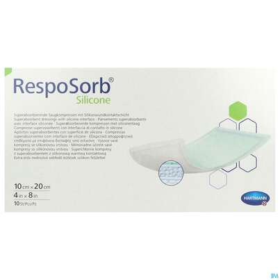 Wundauflagen Resposorb/silicone 10x20cm 10st, A-Nr.: 5340887 - 01