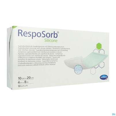 Wundauflagen Resposorb/silicone 10x20cm Alt 10st, A-Nr.: 5340887 - 04