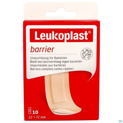 Wundpflaster Leukoplast/barrier Wasserabweisend 22x72mm 10st, A-Nr.: 4368671 - 01