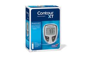 Sie sehen eine Packung CONTOUR XT Blutzuckermessgerät, Produktbild: 01 CONTOUR XT Blutzuckermessgerät, A-Nr.: 4117130 - 01